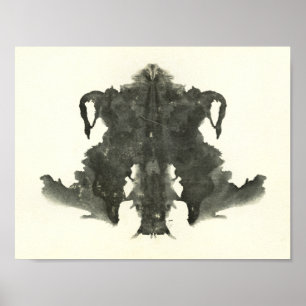 Rorschach Inkblot Test Roligt Art Poster