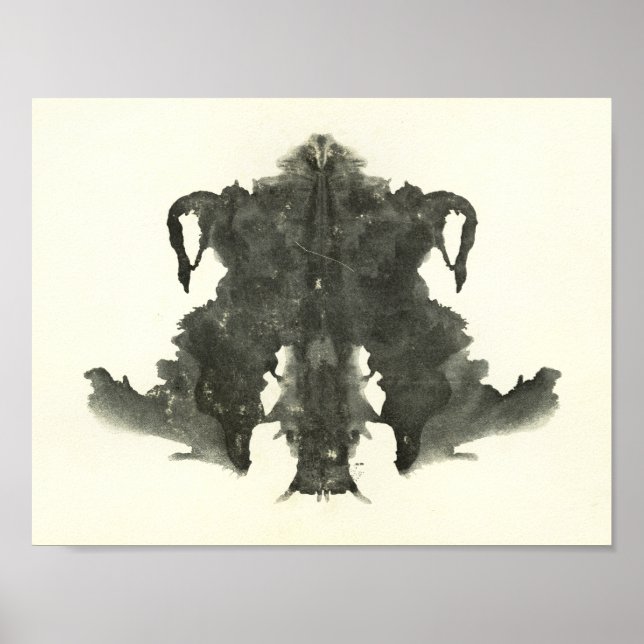 Rorschach Inkblot Test Roligt Art Poster (Framsidan)