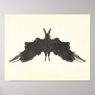 Rorschach Inkblot Test Roligt Art Poster