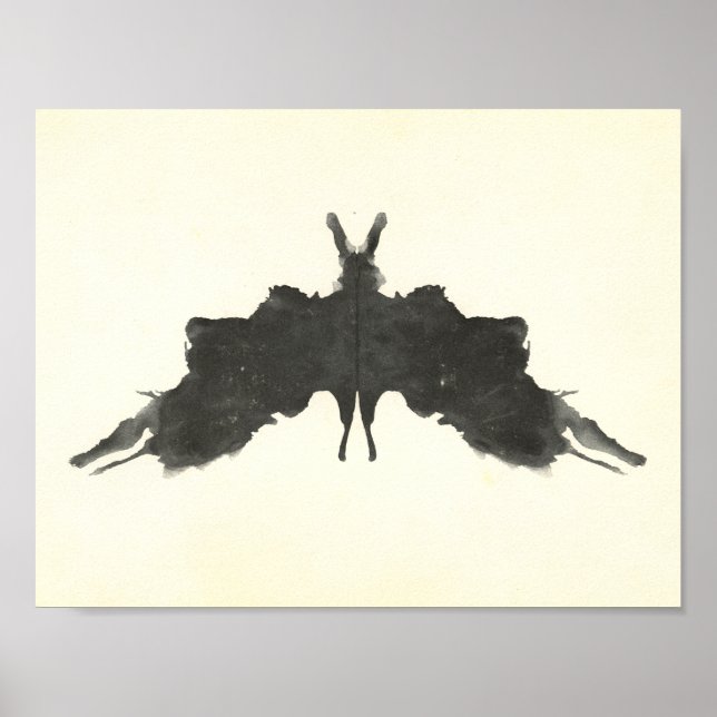 Rorschach Inkblot Test Roligt Art Poster (Framsidan)