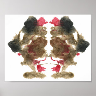 Rorschach Inkblot Test Roligt Art Poster