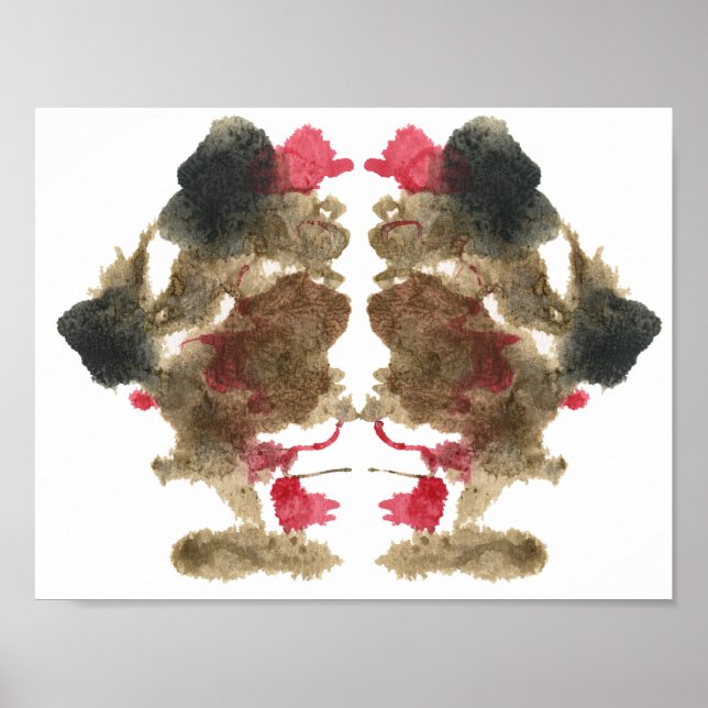 Rorschach Inkblot Test Roligt Art Poster (Framsidan)