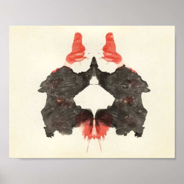 Rorschach Inkblot Test Roligt Art Poster (Framsidan)