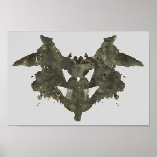 Rorschach Inkblot Test Roligt Art Poster