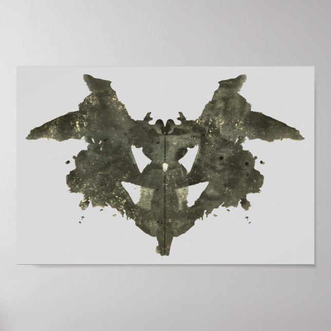Rorschach Inkblot Test Roligt Art Poster (Framsidan)