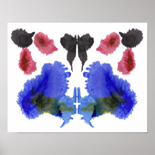 Rorschach Inkblot Test Roligt Art Poster