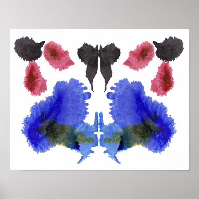 Rorschach Inkblot Test Roligt Art Poster (Framsidan)