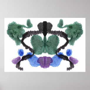 Rorschach Inkblot Test Roligt Art Poster