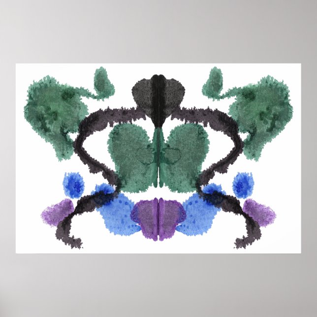 Rorschach Inkblot Test Roligt Art Poster (Framsidan)