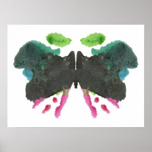 Rorschach Inkblot Test Roligt Art Poster