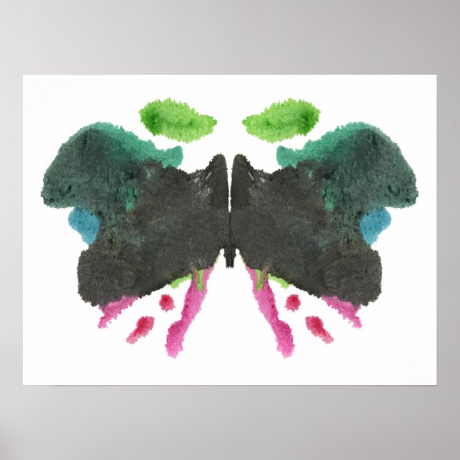Rorschach Inkblot Test Roligt Art Poster (Framsidan)