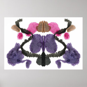 Rorschach Inkblot Test Roligt Art Poster