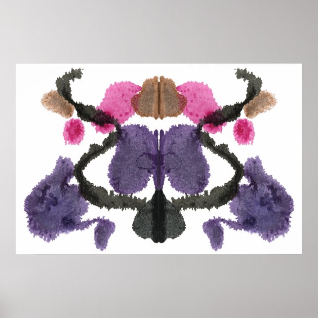 Rorschach Inkblot Test Roligt Art Poster (Framsidan)
