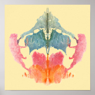 Rorschach Inkblot Test Roligt Art Poster