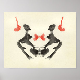Rorschach Inkblot Test Roligt Art Poster