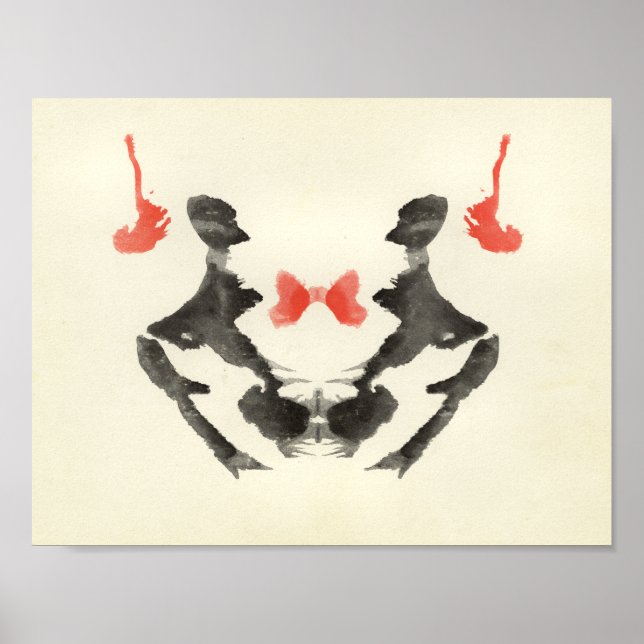 Rorschach Inkblot Test Roligt Art Poster (Framsidan)