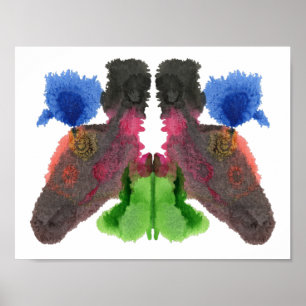 Rorschach Inkblot Test Roligt Art Poster