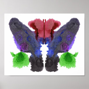 Rorschach Inkblot Test Roligt Art Poster