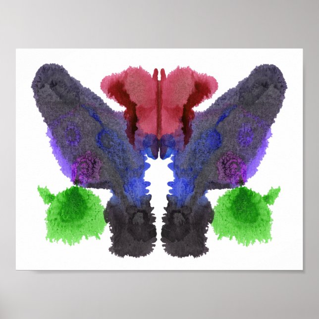 Rorschach Inkblot Test Roligt Art Poster (Framsidan)