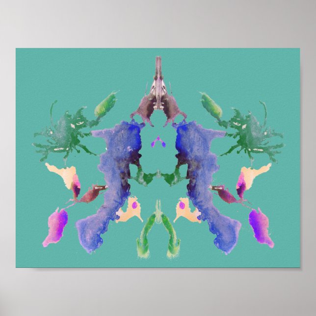 Rorschach Inkblot Test Roligt Art Poster (Framsidan)