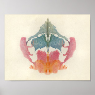 Rorschach Inkblot Test Roligt Art Poster
