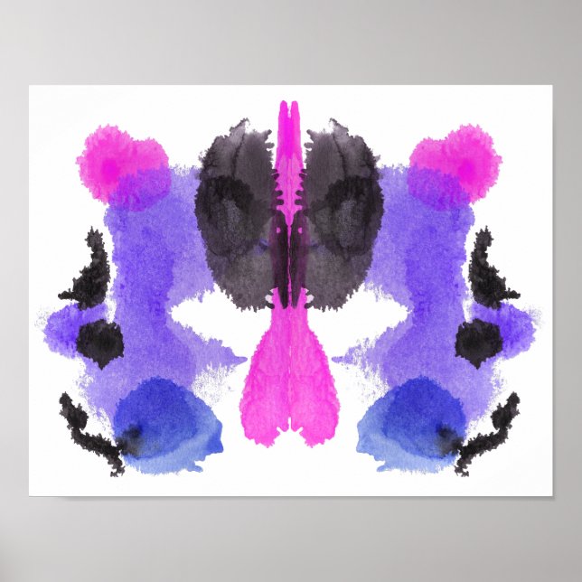 Rorschach Inkblot Test Roligt Art Poster (Framsidan)