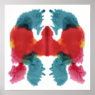 Rorschach Inkblot Test Roligt Art Poster