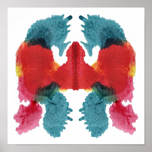 Rorschach Inkblot Test Roligt Art Poster (Framsidan)