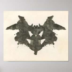 Rorschach Inkblot Test Roligt Art Poster