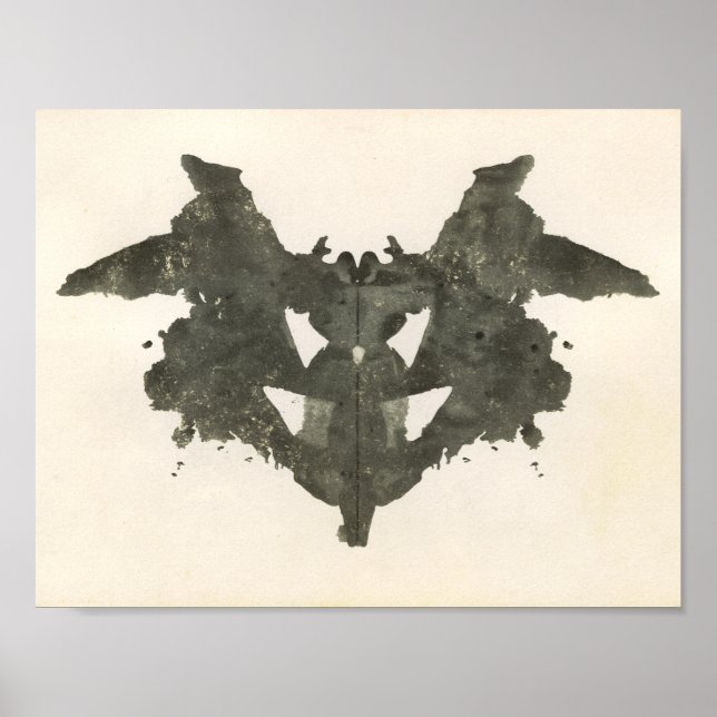 Rorschach Inkblot Test Roligt Art Poster (Framsidan)