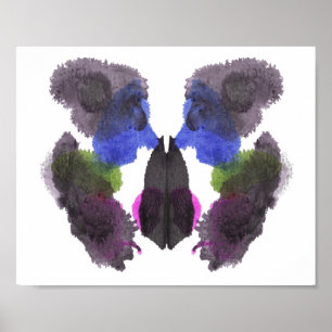 Rorschach Inkblot Test Roligt Art Poster