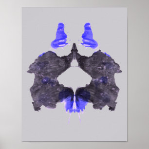 Rorschach Inkblot Test Roligt Art Poster