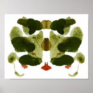 Rorschach Inkblot Test Roligt Art Poster