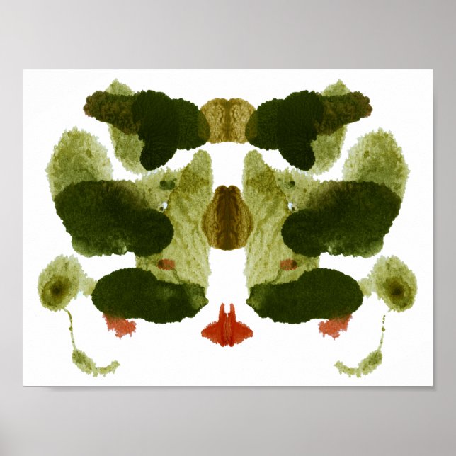 Rorschach Inkblot Test Roligt Art Poster (Framsidan)