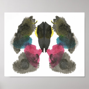 Rorschach Inkblot Test Roligt Art Poster