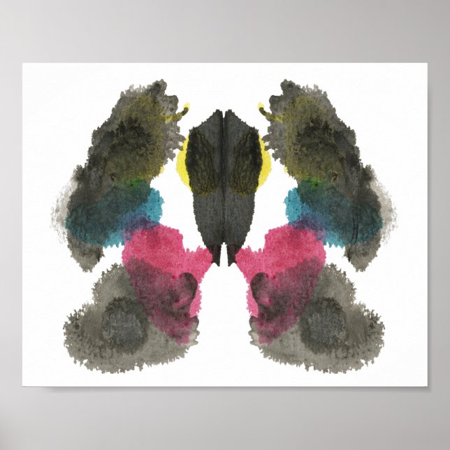 Rorschach Inkblot Test Roligt Art Poster (Framsidan)
