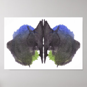 Rorschach Inkblot Test Roligt Art Print Poster
