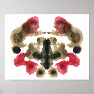 Rorschach Inkblot Test Roligt Art Print Poster