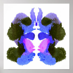 Rorschach Inkblot Test Roligt Art Print Poster