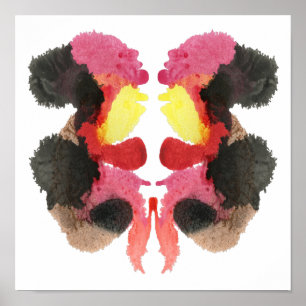 Rorschach Inkblot Test Roligt Art Print Poster