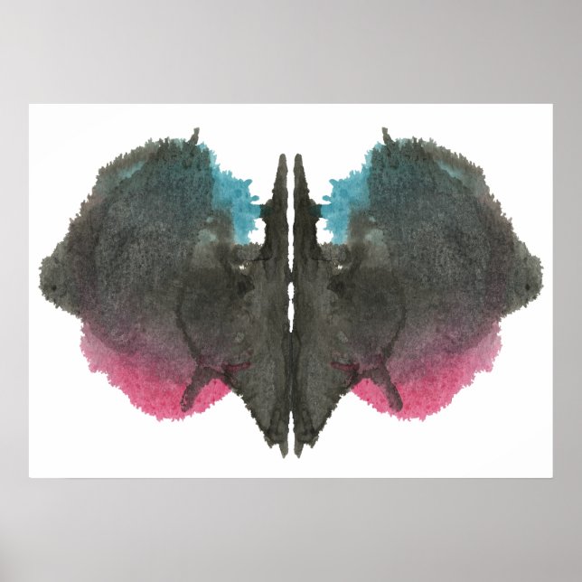 Rorschach Inkblot Test Roligt Art Print Poster (Framsidan)