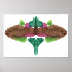 Rorschach Inkblot Test Roligt Art Print Poster