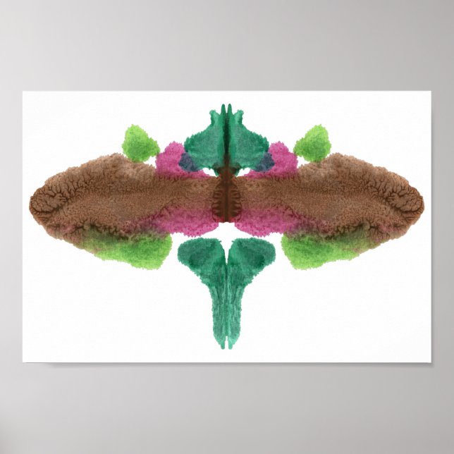 Rorschach Inkblot Test Roligt Art Print Poster (Framsidan)