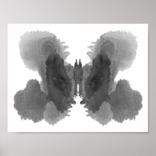 Rorschach Inkblot Test Roligt Art Print Poster