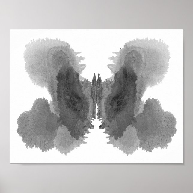 Rorschach Inkblot Test Roligt Art Print Poster (Framsidan)