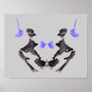 Rorschach Inkblot Test Roligt Art Print Poster