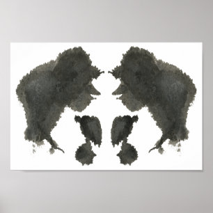 Rorschach Inkblot Test Roligt Art Print Poster