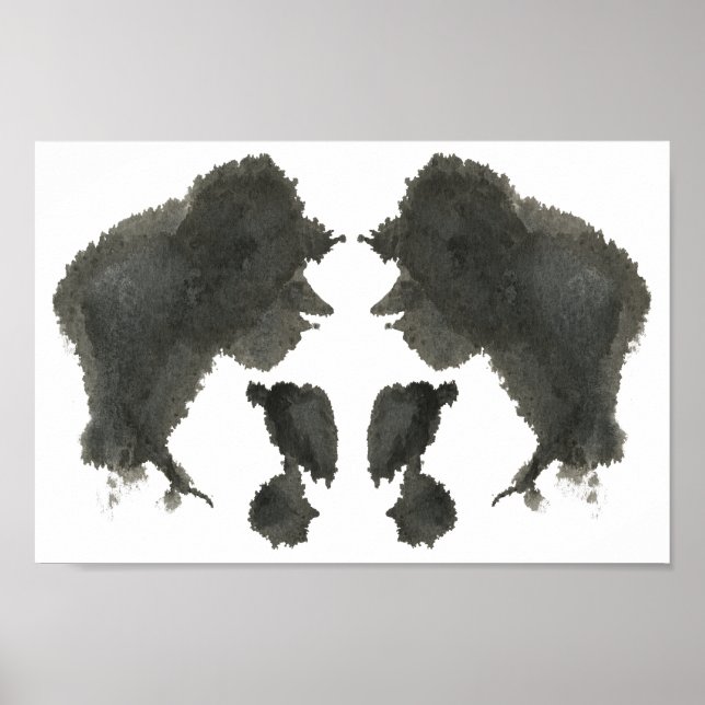 Rorschach Inkblot Test Roligt Art Print Poster (Framsidan)