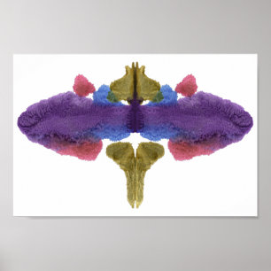 Rorschach Inkblot Test Roligt Art Print Poster