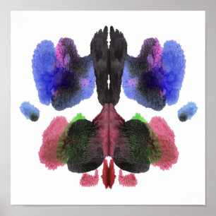 Rorschach Inkblot Test Roligt Art Print Poster